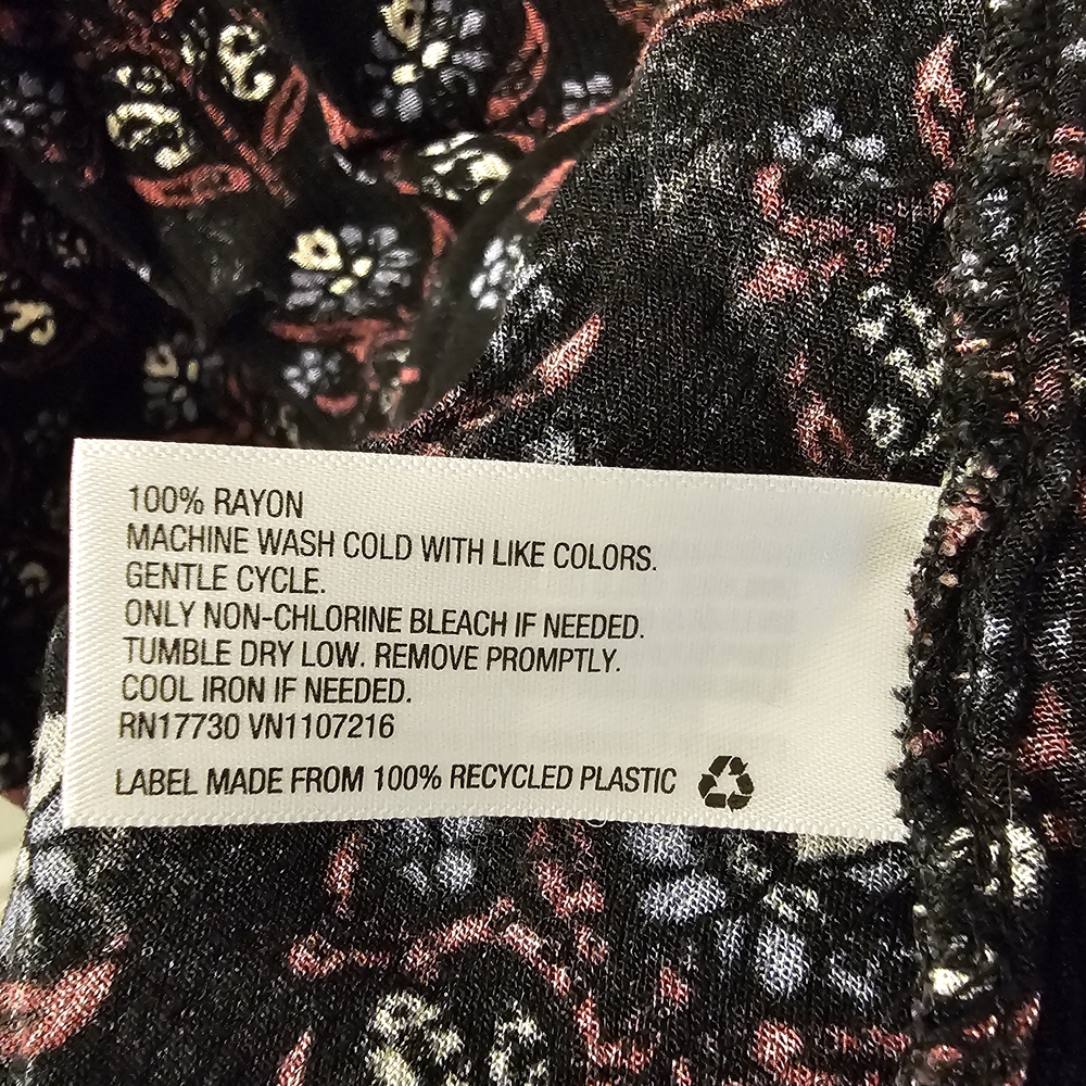 Mossimo Floral Black Spaghetti Strap Top - Size XL - Picture 3 of 5